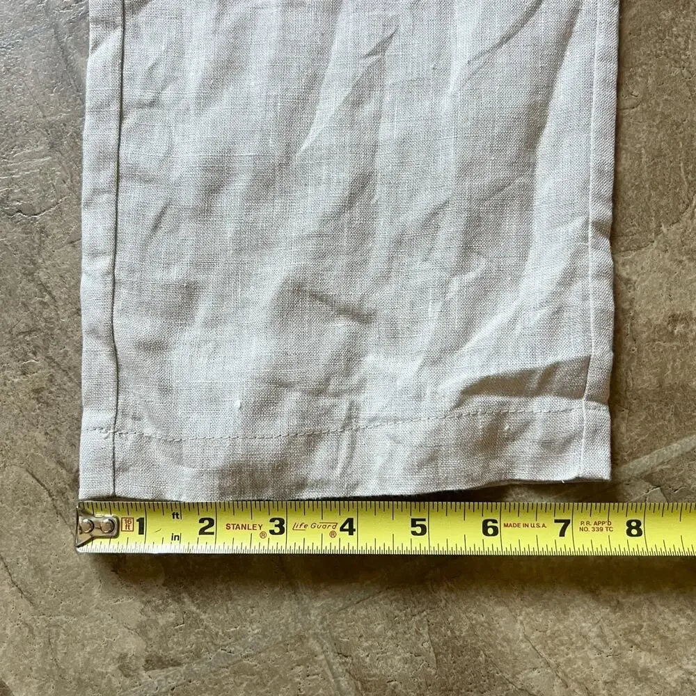 Club Room Luxury Mens Linen Pants 32W 30L Beige Beachy Coastal Minimalist Summer